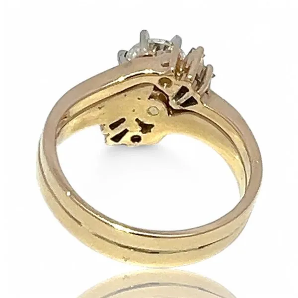 14k Yellow Gold 0.96ctw Brilliant Cut Diamond Wedding Set Size 7