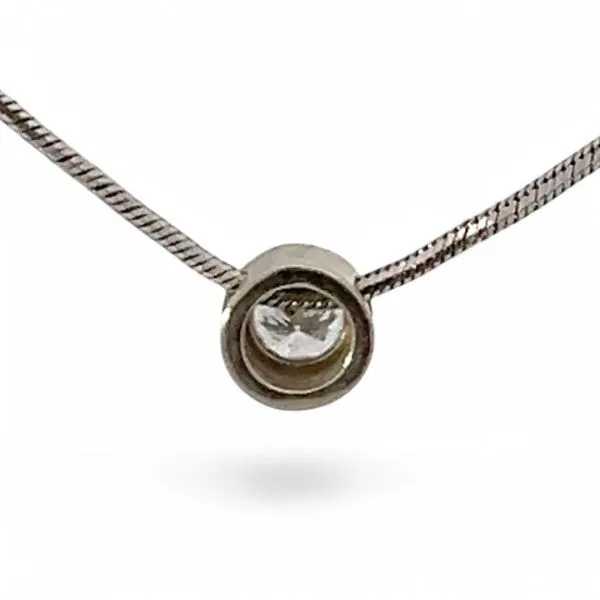 14k White Gold 1/4ct VS2 Brilliant Cut Diamond Solitaire Necklace