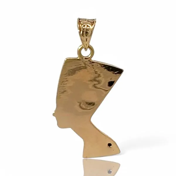 22k Yellow Gold Hollow Egyptian Queen Nefertiti Pendant