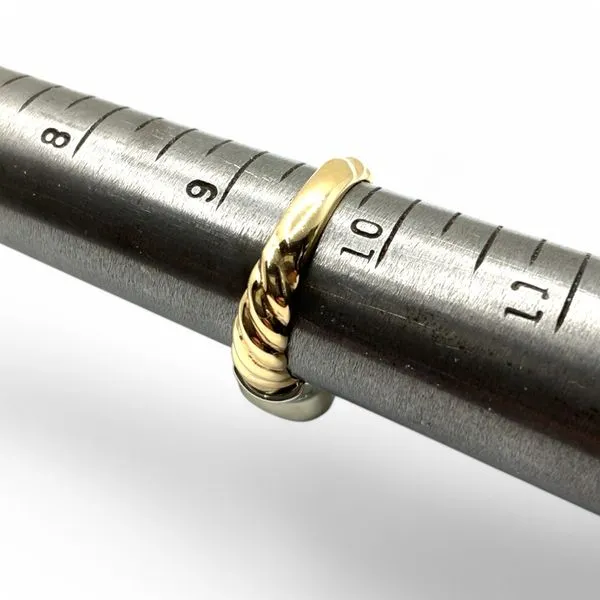 Gadi Altman 14k Yellow and White Gold Blue Topaz and Diamond Ring