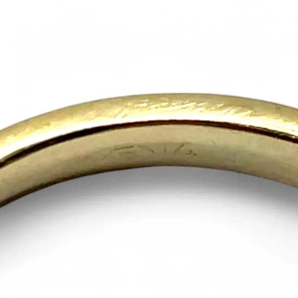 14k Yellow and White Gold 1/2ctw Diamond Wedding Band Size 6.5