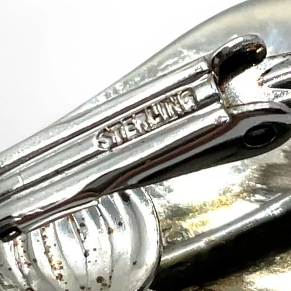 Sterling Silver Shell-Shaped Hollow Clip-On Earrings