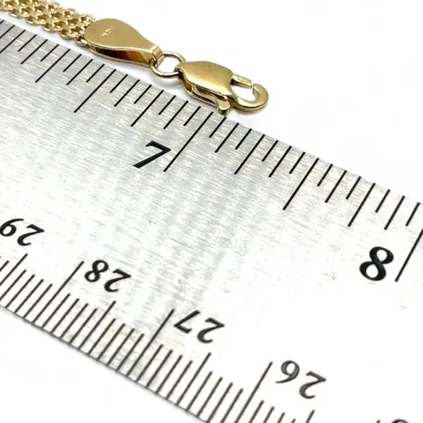 14k Yellow Gold 4.3mm Wide Basket Weave Bracelet 7 Inches