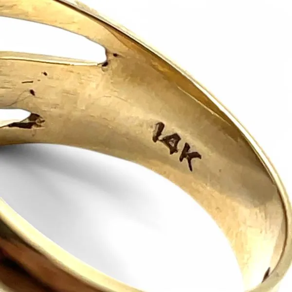 14k Yellow Gold Triple Band Style Ring Size 6.25