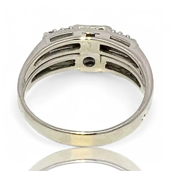 14k White Gold 3/4ctw Brilliant Cut Diamond Wedding Set Size 9