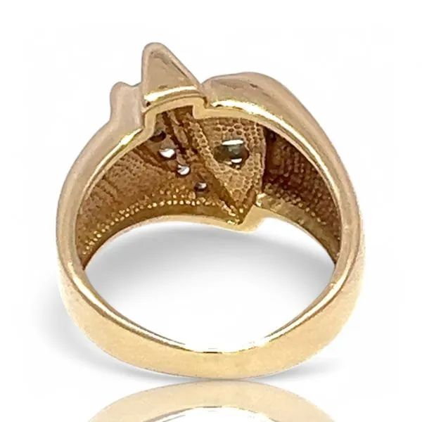 14k Yellow Gold 3/4ct Brilliant Cut Center Diamond Ring Size 6