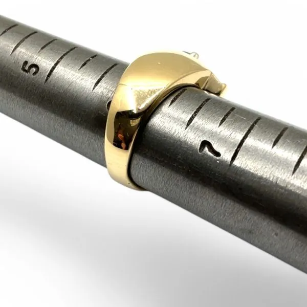 14k Yellow Gold 3/4ct Brilliant Cut Center Diamond Ring Size 6