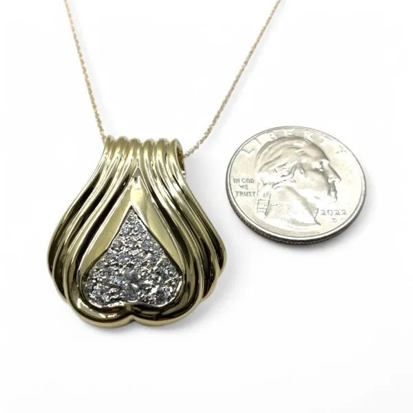 14k Yellow and White Gold 0.93ctw SI1 Brilliant Cut Diamond Enhancer