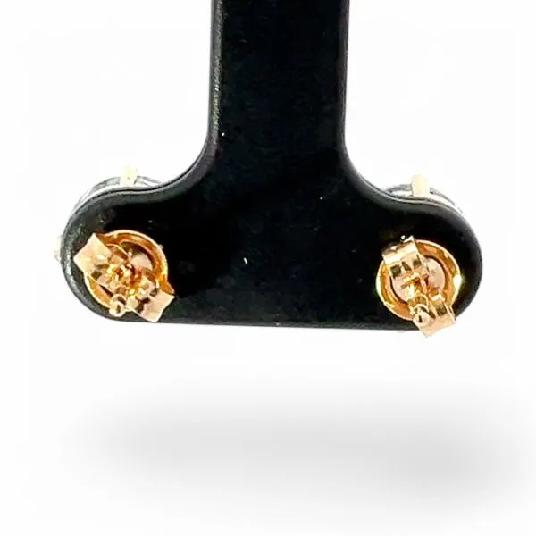 14k Yellow Gold Mystic Topaz Stud Earrings with Butterfly Backs