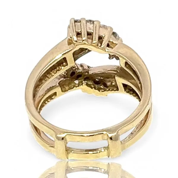 14k Yellow Gold 1/3ctw SI1 Brilliant Cut Diamond Wedding Wrap Size 5