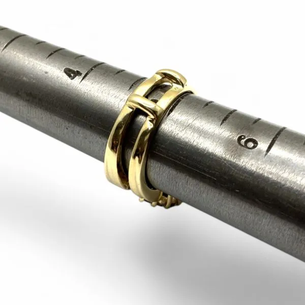 14k Yellow Gold 1/3ctw SI1 Brilliant Cut Diamond Wedding Wrap Size 5