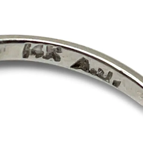 14k White Gold 1.28ct Brilliant Cut Floral Engagement Ring Size 6.5