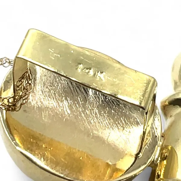 14k Yellow Gold Oval Black Onyx Slide Pendant 18in