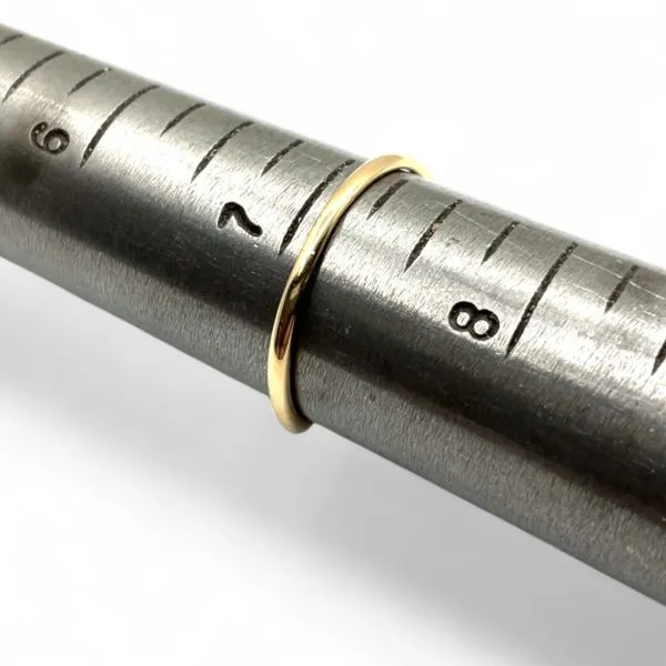 14k Yellow Gold 1/6ct VS2 G-H Brilliant Cut Diamond Ring Size 7.5