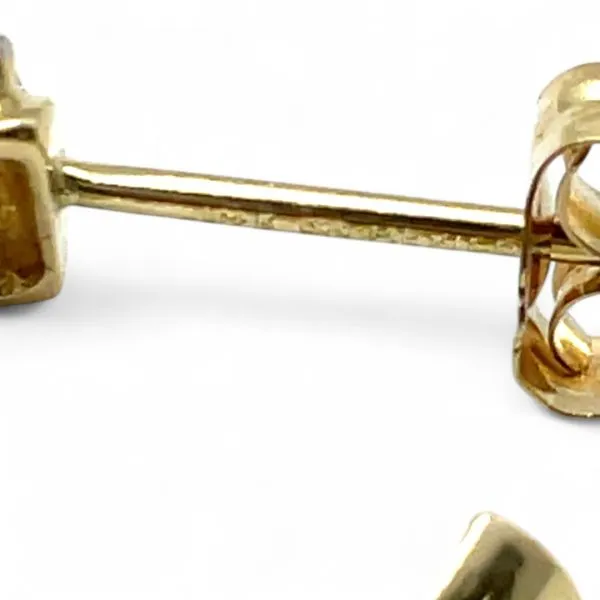 14k Yellow Gold Cubic Zirconia 14mm Hoop Earrings