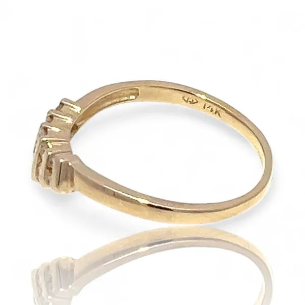 14k Yellow Gold 1/4ctw Graduated Diamond Anniversary Band Size 9.5