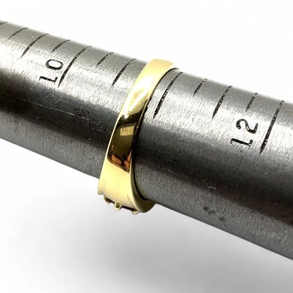 14k Two-Tone Ruby, Sapphire, Emerald, and Diamond Band Size 10