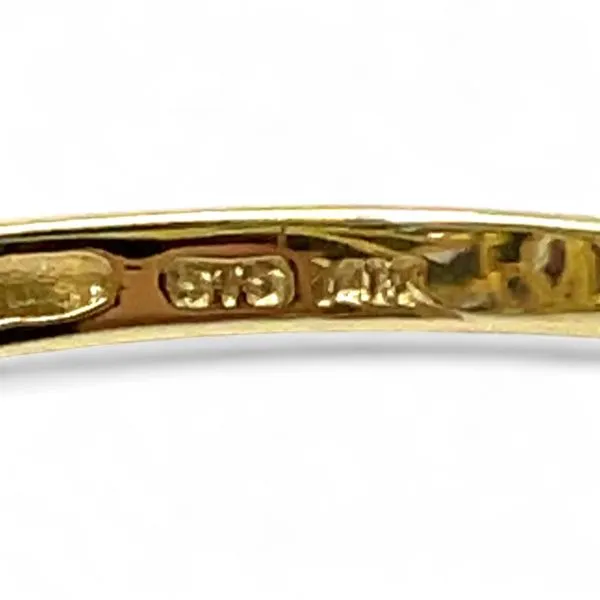 14k Yellow Gold Purplish-Blue Tanzanite and Diamond Ring Size 10