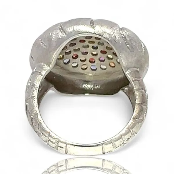 Sterling Silver Multi-Colored Cubic Zirconia Ring Size 6