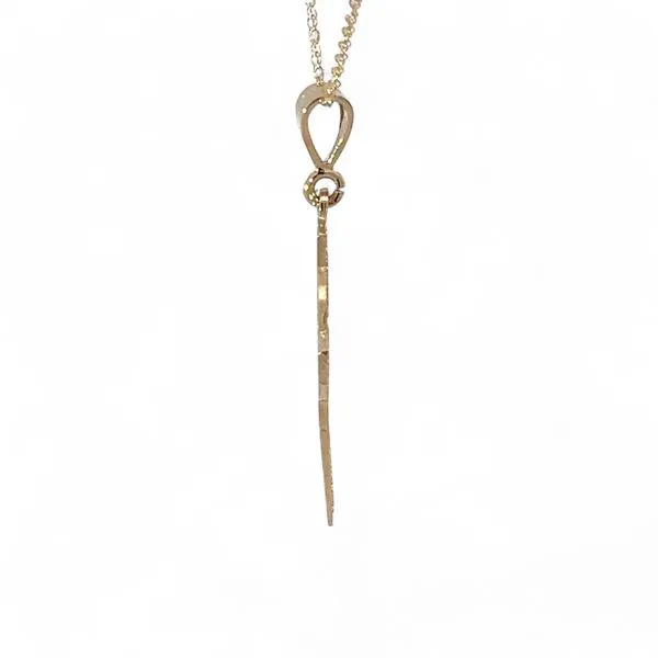 Saro 14k Yellow Gold 1.5in Cross Pendant with a Cable Rope Chain