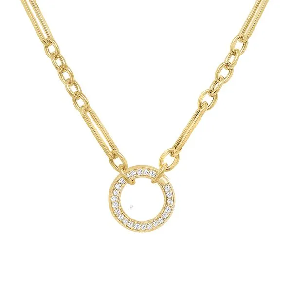 14k Gold and Diamond Charm Holder Necklace K & Co Family Jewelers Eagle, ID