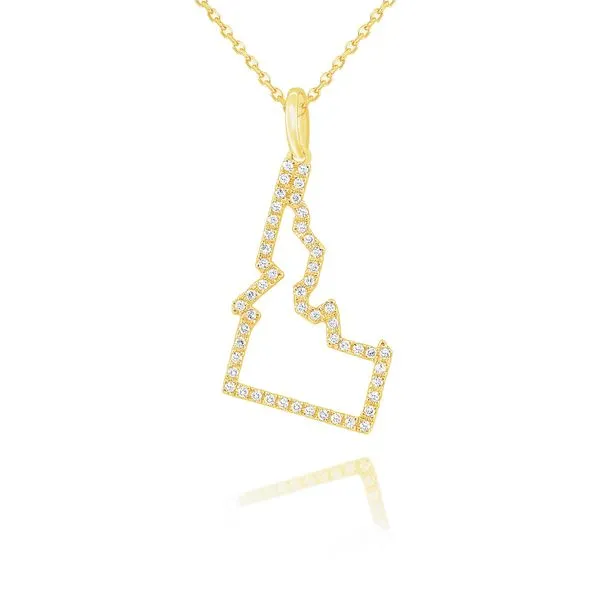 Diamond Mini Idaho State Necklace K & Co Family Jewelers Eagle, ID