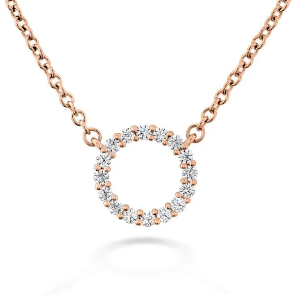 hearts on fire signature circle pendant rose gold