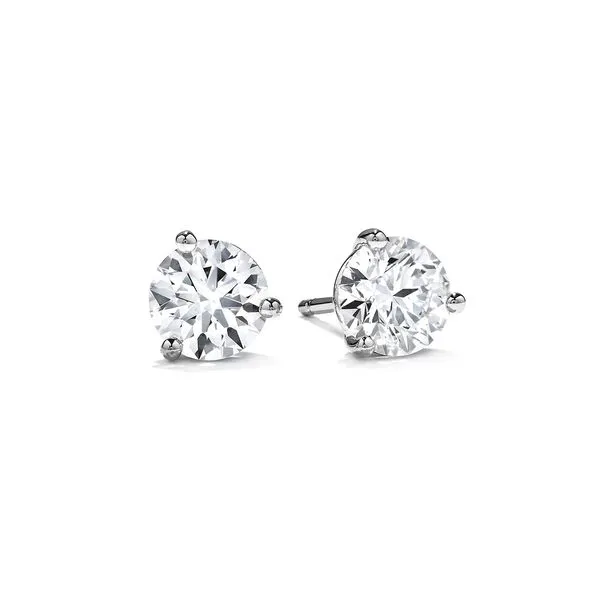 Hearts on Fire Three-Prong Stud Earrings The Diamond Center Claremont, CA
