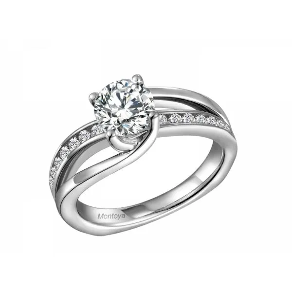 14k Twisted Diamond Band Setting Montoya Jewelry Designs Windsor, CA