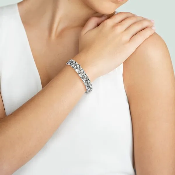 Impressive Platinum 15.13ctw Natural Diamond Bracelet Image 2 Purple Creek Holly Springs, NC