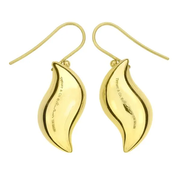 Tiffany & Co Elsa Peretti 18K Yellow Gold Dangle Earrings Image 4 Purple Creek Holly Springs, NC