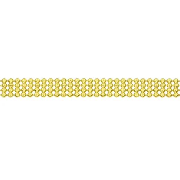 18K Yellow Gold 17" 4 Strand Woven Ball Chain Necklace Image 3 Purple Creek Holly Springs, NC