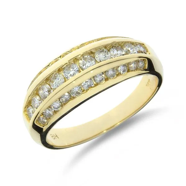14K Yellow Gold 1.05ctw Natural Diamond Wedding Anniversary Right Hand Band Purple Creek Holly Springs, NC