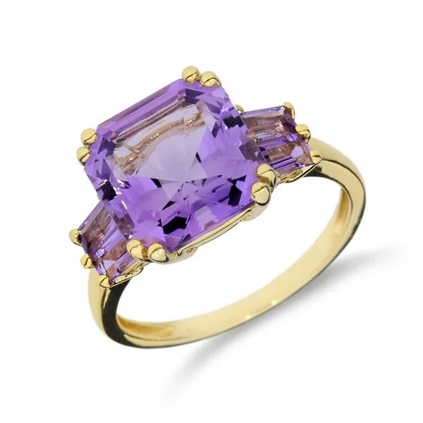 4.68ctw Asscher Amethyst 14K Yellow Gold Ring Purple Creek Holly Springs, NC
