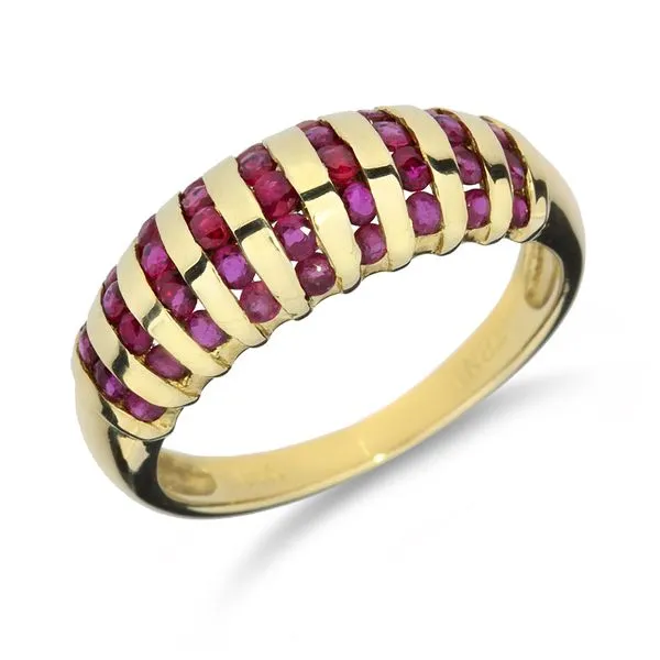 14K Yellow Gold 1.56ctw Ruby Band Purple Creek Holly Springs, NC