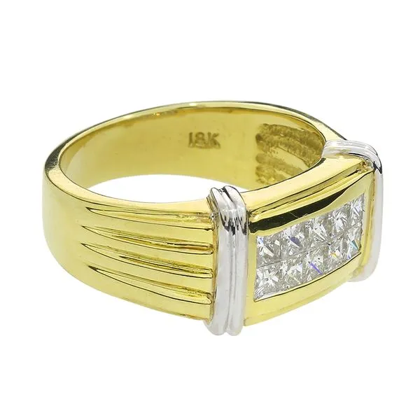 1.00ctw Men's Natural Diamond 18K Yellow and White Gold Ring Image 5 Purple Creek Holly Springs, NC