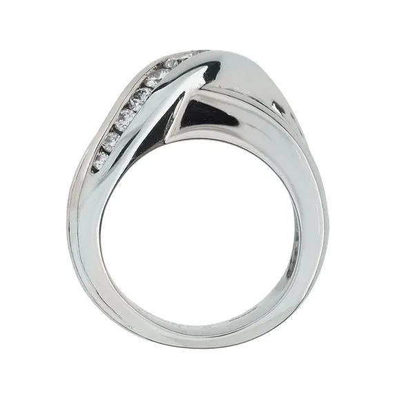 Charles Krypell Platinum Blue Sapphire & Natural Diamond Ring Image 5 Purple Creek Holly Springs, NC