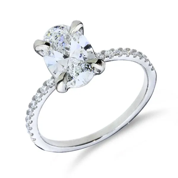 Purple Creek Custom 2.80ctw Oval Natural Diamond Platinum Engagement Ring Purple Creek Holly Springs, NC