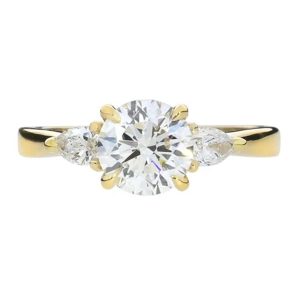 Purple Creek Custom 2.14ctw 18K Yellow Gold 3 Stone Engagement Ring Image 3 Purple Creek Holly Springs, NC