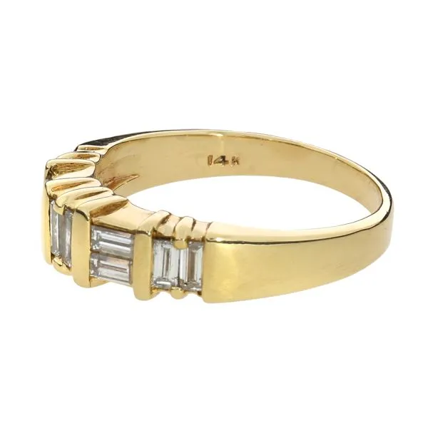 14K Yellow Gold .50ctw Diamond Wedding or Stacking Band Image 5 Purple Creek Holly Springs, NC