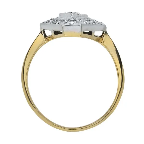 Vintage 14K Yellow and White Gold .59ctw Diamond Navette Ring Image 4 Purple Creek Holly Springs, NC
