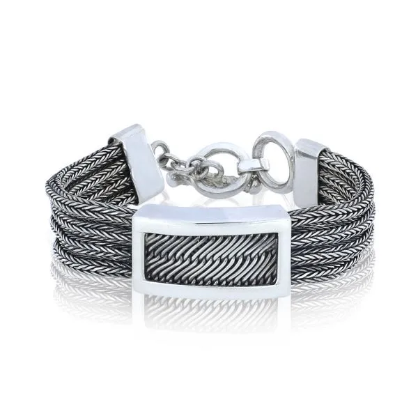 Vintage Sterling Silver 4 Strand 7 1/2" Wheat Bracelet with Extender Purple Creek Holly Springs, NC