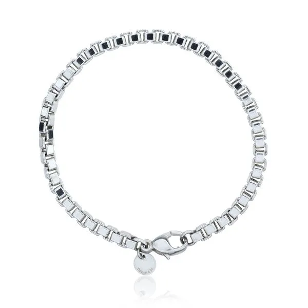 Tiffany & Co. Sterling Silver 7 1/4" Venetian Link Bracelet Purple Creek Holly Springs, NC