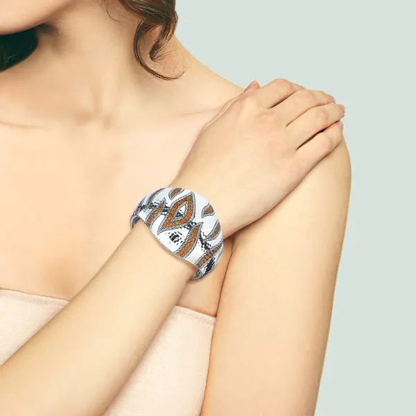 John Hardy Sterling Silver Garnet Hammered Batu Kawung Cuff Image 2 Purple Creek Holly Springs, NC