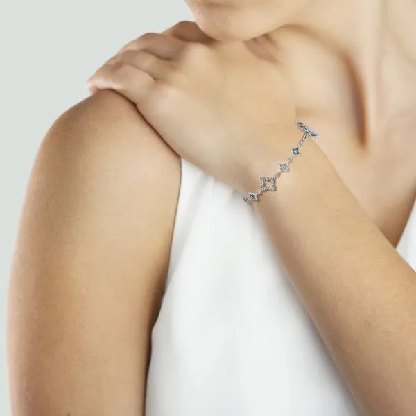 David Yurman Sterling Silver .45ctw Diamond 7 1/4" Quatrefoil Bracelet Image 2 Purple Creek Holly Springs, NC