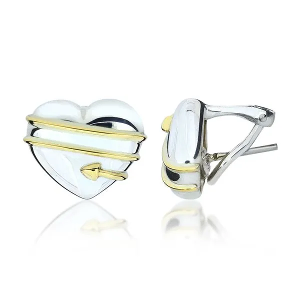 Tiffany & Co. 18K Yellow Gold & Sterling Silver Heart Earrings Purple Creek Holly Springs, NC