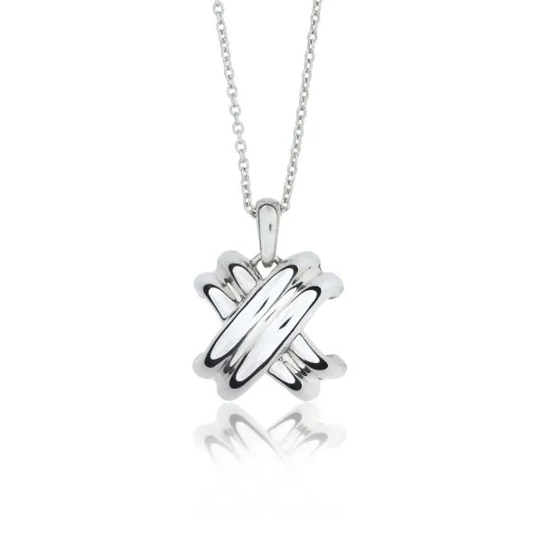 Tiffany & Co. Sterling Silver Signature X 16 1/2" Necklace Purple Creek Holly Springs, NC
