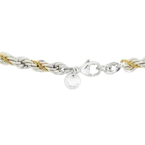 Tiffany & Co 18K Yellow Gold and Sterling 24" Twisted Rope Necklace Image 4 Purple Creek Holly Springs, NC
