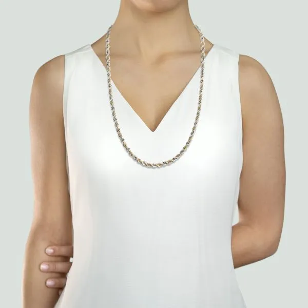 Tiffany & Co 18K Yellow Gold and Sterling 24" Twisted Rope Necklace Image 2 Purple Creek Holly Springs, NC