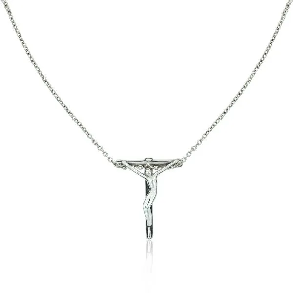 Tiffany & Co Elsa Peretti Sterling Crucifix Pendant 16 1/4" Necklace Purple Creek Holly Springs, NC